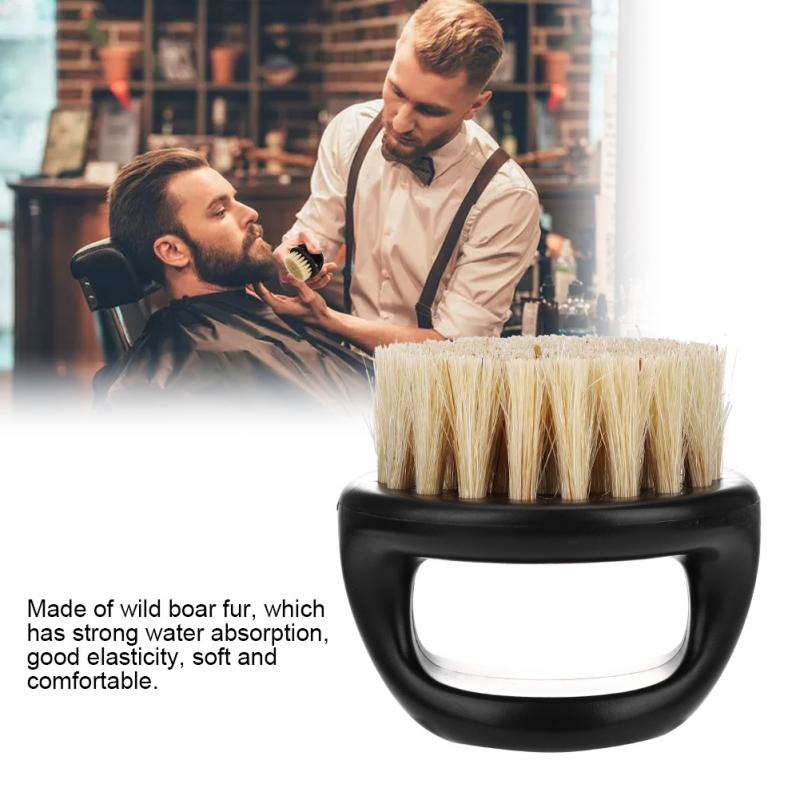 Men Beard Shaving Brush Wild Boar Fur Soft Barber Salon Facial Cleaning Shave Tools Razor Brush with Handle Styling Accessory