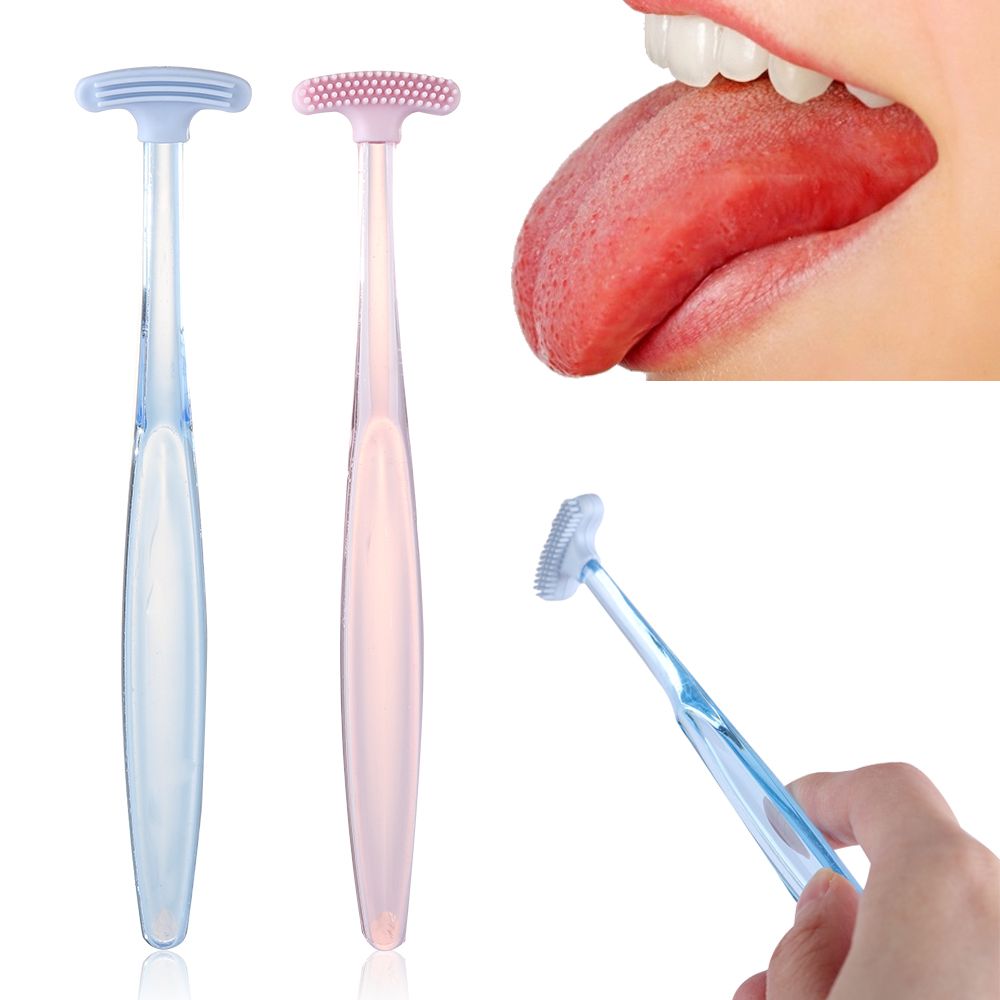Soft Silicone Tongue Scraper Double sided Tongue Cleaner Brush Oral Clean Hygiene Cleaning Bad Breath Dental Health Care Tool 