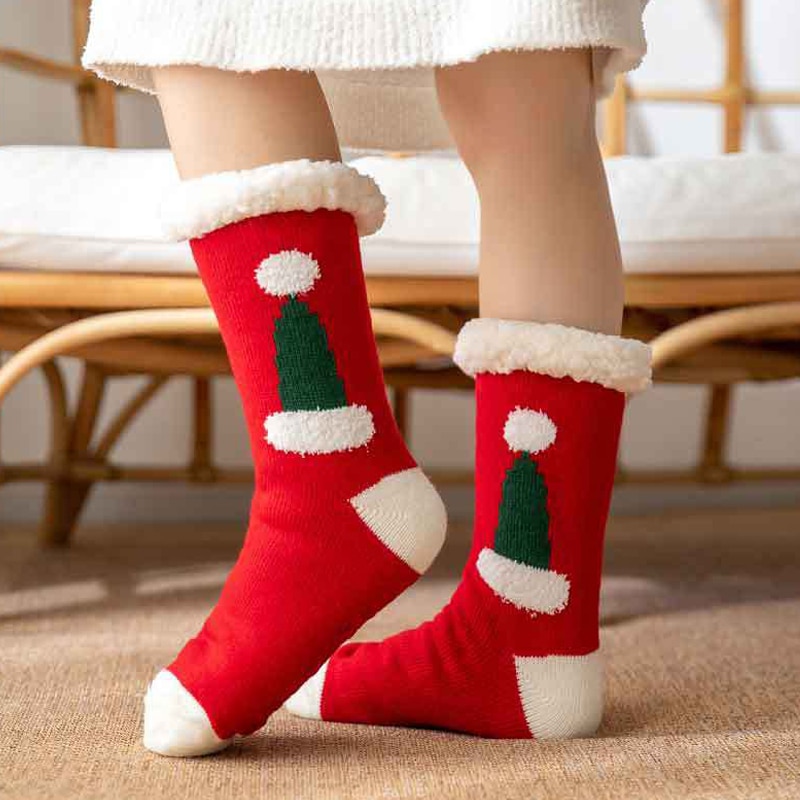 2022 New Cute Warm Socks Thicken Plus Cotton Winter Women Socks Christmas Kawaii Stocking Xmas Gift Home Floor Room Funny Sock 