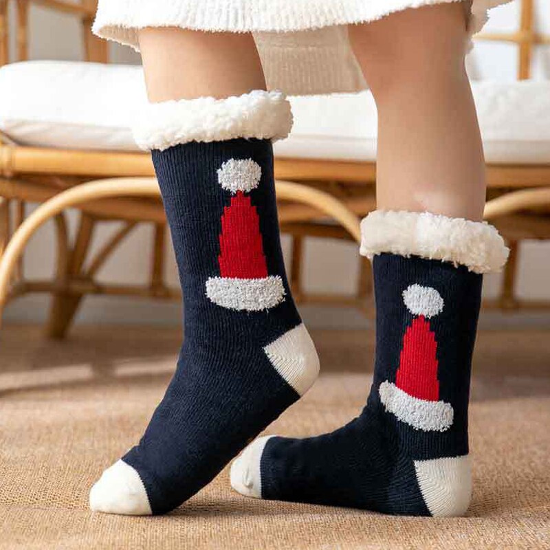 2022 New Cute Warm Socks Thicken Plus Cotton Winter Women Socks Christmas Kawaii Stocking Xmas Gift Home Floor Room Funny Sock