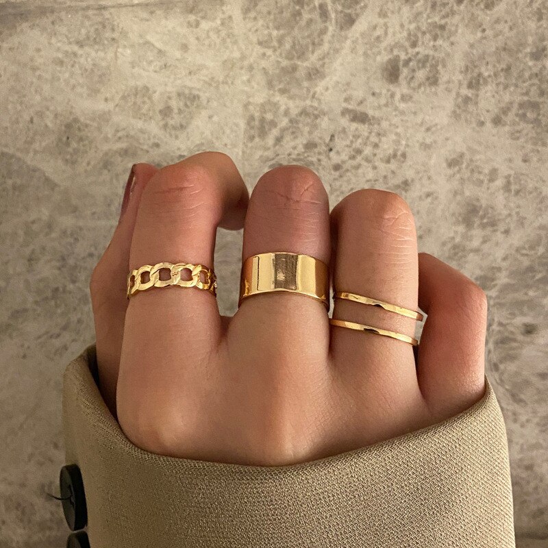 Hip Hop Cross Ring On Finger Chains Adjustable Jewelry Rings for Men Women Gothic anillos Aesthetic Rings 2022 Trend Accessories