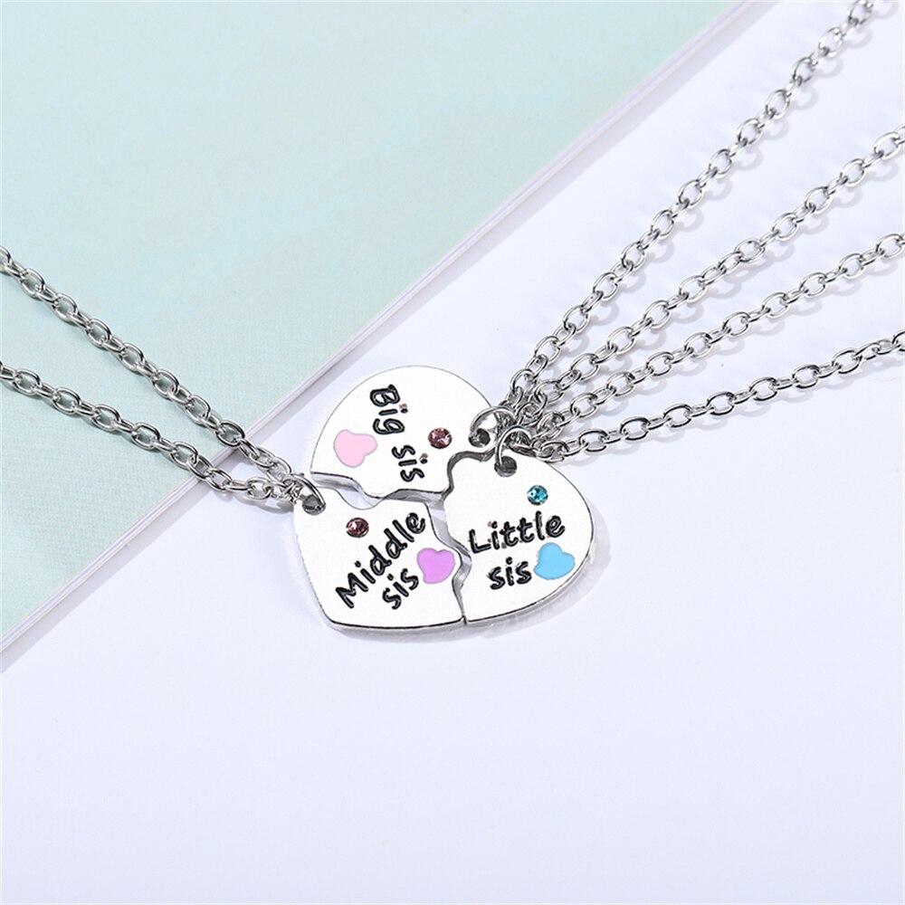 Fashion Best Friends Honey Love Couple Pendant Necklace 2 Pcs/ Set Chain Choke Broken Heart BFF Good Friendship Jewelry Gift