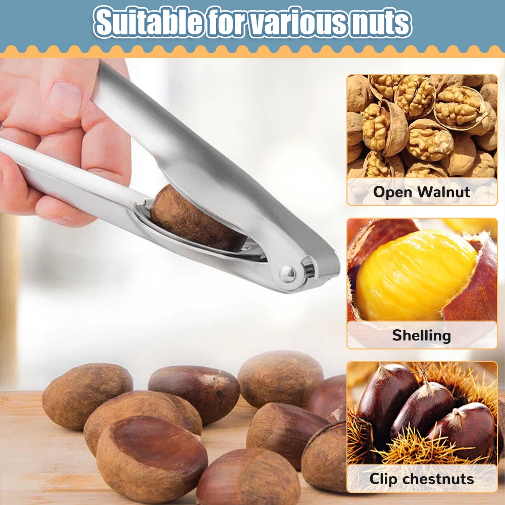 Stainless Steel 2 in1 Chestnut Machine Kitchen Accessories Chestnut Sheath Chestnut Cutter Chestnut Opener Chestnut Nut for Nuts 