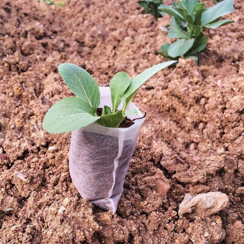 100-500Pcs Biodegradable Nursery Bag Plant Grow Bags Non-woven Fabric Seeds To Sow Flower Pots For Home Garden Accessories Tools 