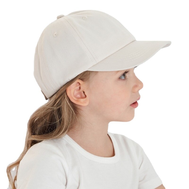 2023 New Children Sport Visors Hats Solid Color Adjustable Baseball Cap for Baby Soft Cotton Caps Boys Girls Outdoor Sun Hat 