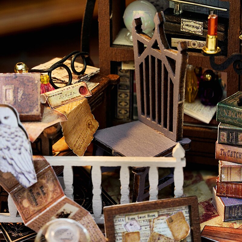 Cutebee DIY Dollhouse Kit Magic Dollhouse 3D Wooden Doll House Miniature Building With Furniture Book House Villa Toy Girl 
