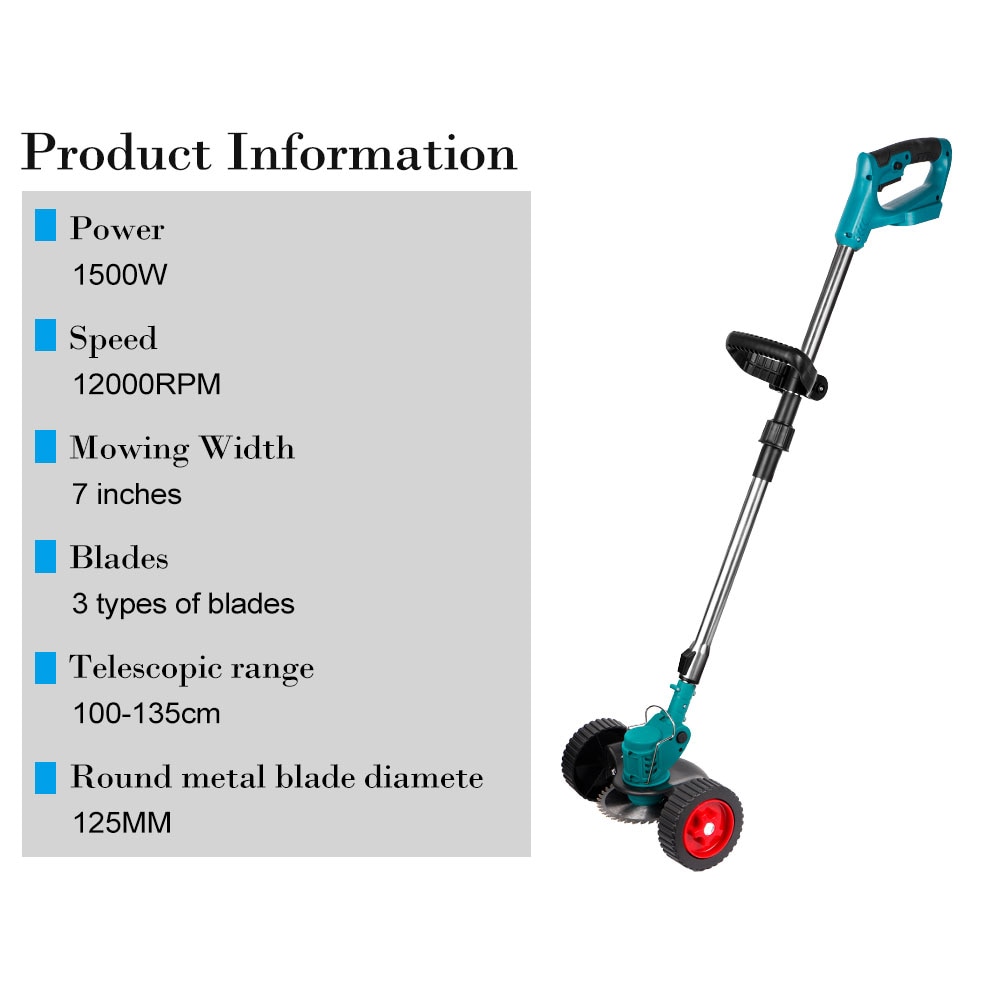 Handheld Electric Foldable Lawn Mower for Makita 18V Battery Adjustable Electric Trimmer With Accessories Garden Pruning Tool 
