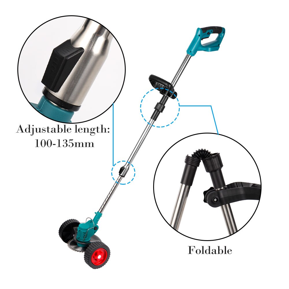 Handheld Electric Foldable Lawn Mower for Makita 18V Battery Adjustable Electric Trimmer With Accessories Garden Pruning Tool 