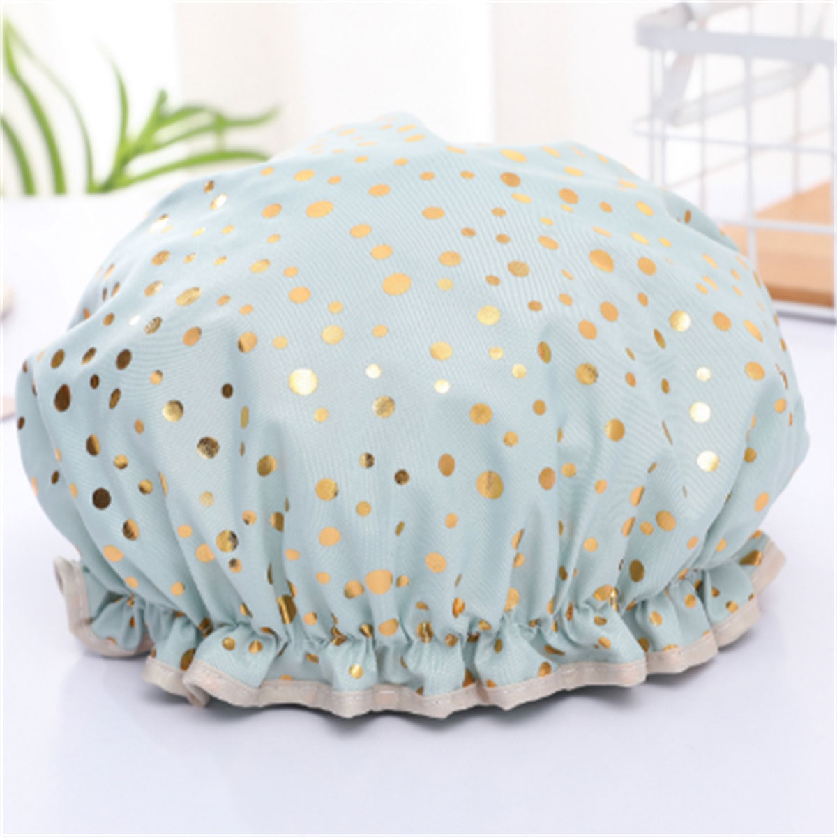 Ladies Hair Cap Hat Supplies Bathroom Double Layer Shower Waterproof Thick Cover Accessories 1pcs 