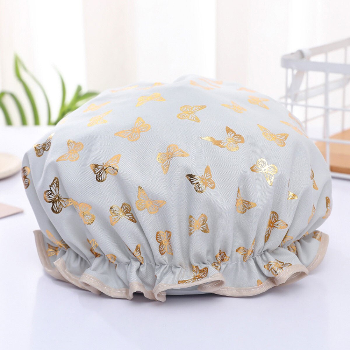 Ladies Hair Cap Hat Supplies Bathroom Double Layer Shower Waterproof Thick Cover Accessories 1pcs
