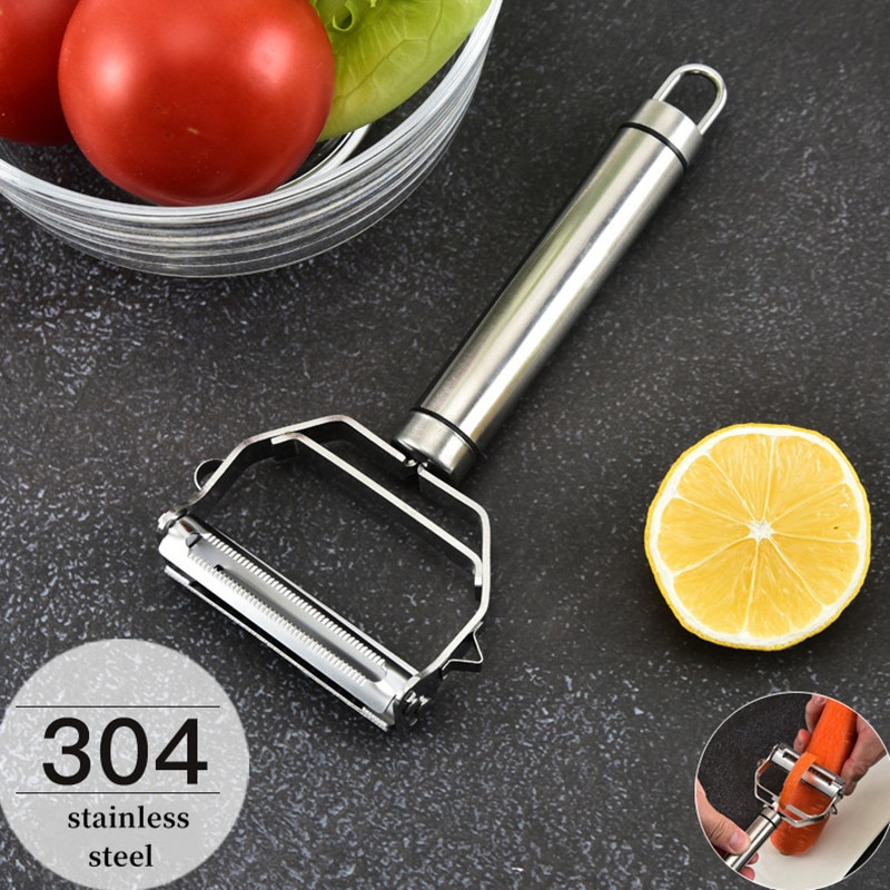 Stainless Steel Multi-function Peeler Slicer Vegetable Fruit Potato Cucumber Grater Portable Sharp Kitchen Accessories Tool 