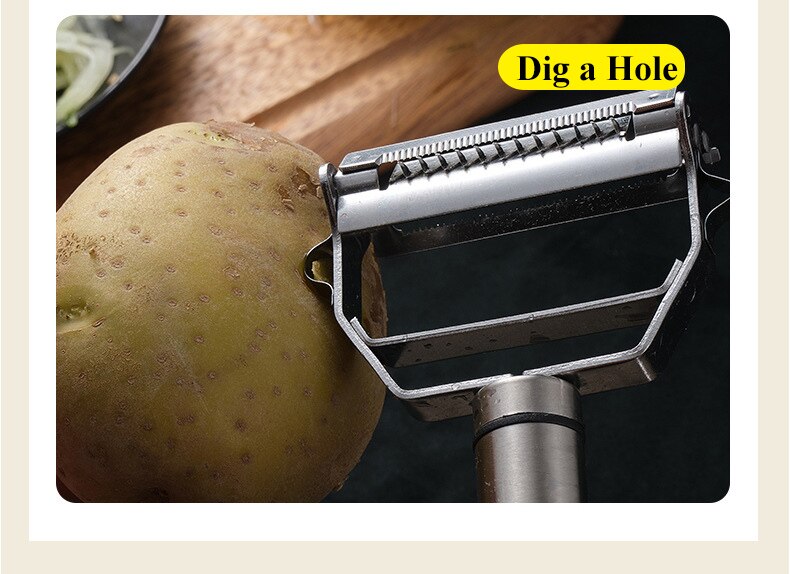 Stainless Steel Multi-function Peeler Slicer Vegetable Fruit Potato Cucumber Grater Portable Sharp Kitchen Accessories Tool
