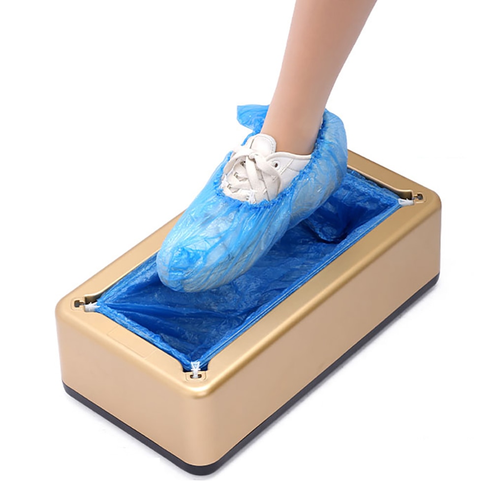 Automatic Disposable Shoe Cover Waterproof Overshoes Dispenser Portable Hand-Free Machine for Home, Office, Supermarket, Factory 