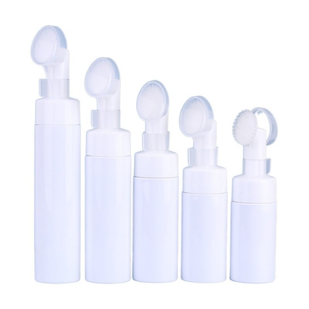 30ML 60ML White Brush Pump Mousse Bottle Multicolor Cleansing Foam Bottle Reusable Dispenser Travel Portable Skin Care Tools 