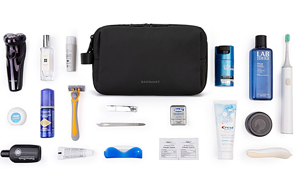 BAGSMART Toiletry Bag for Men Multifunction Women's Cosmetic Bag Waterproof Makeup Storage Pouch Travel Organizer Essentials