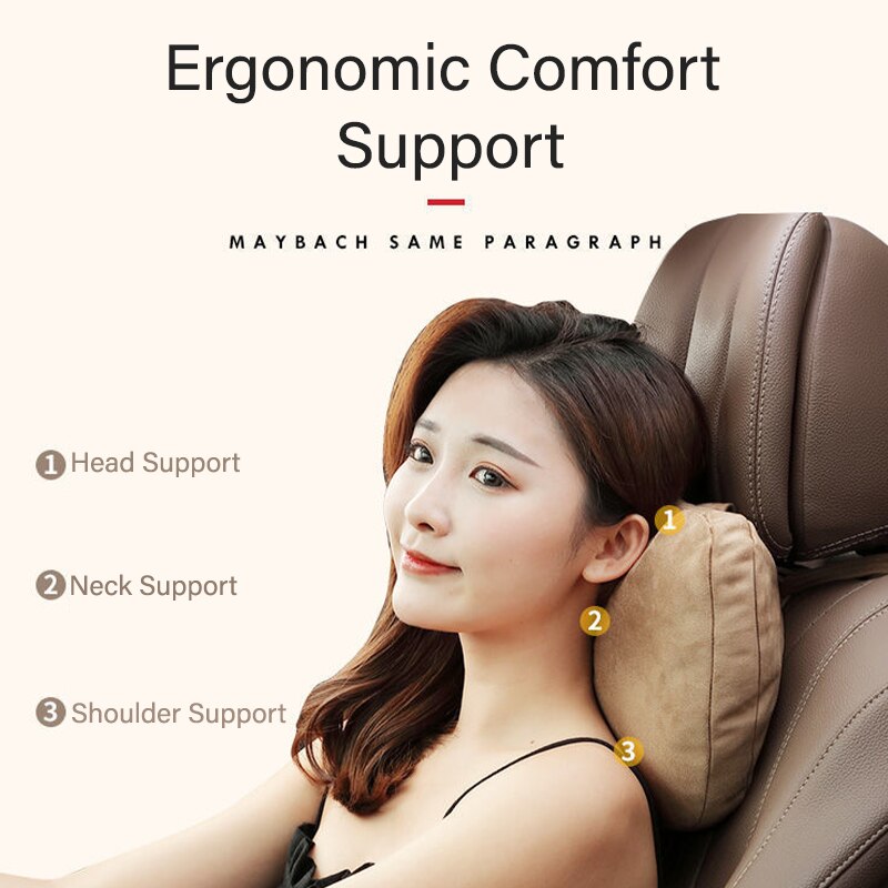 Car Headrest Neck Support Travel Pillow Maybach Design S Class Soft Universal Top Quality Adjustable Seat Pillows Car Accessory