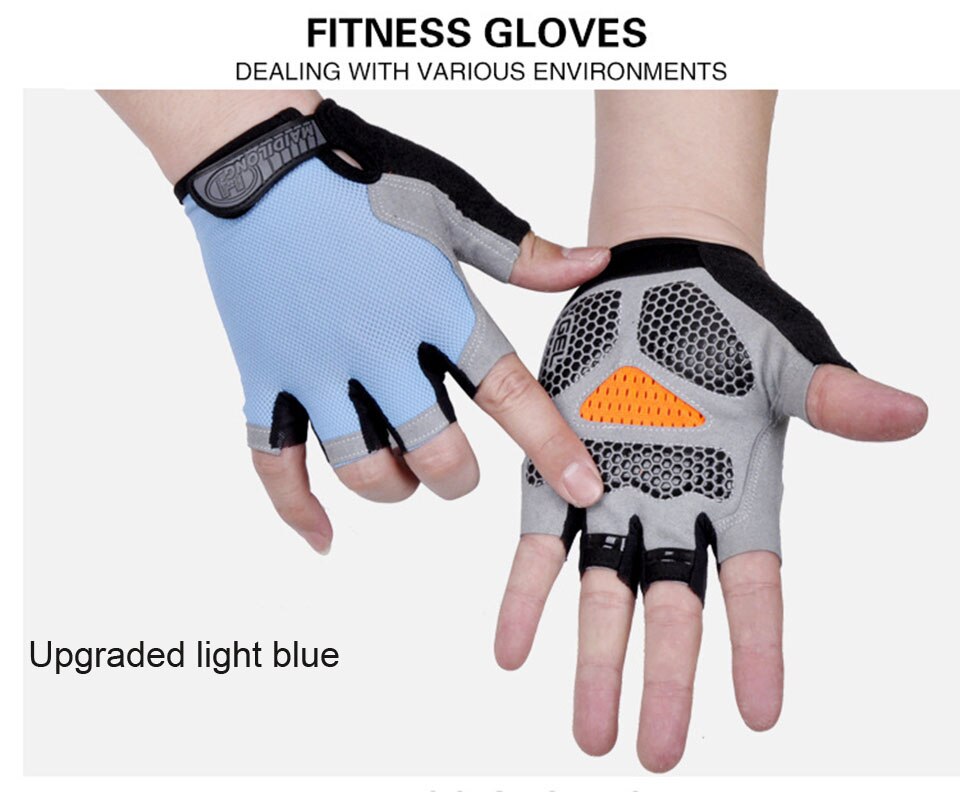HOT Cycling Anti-slip Anti-sweat Men Women Half Finger Gloves Breathable Anti-shock Sports Gloves Bike Bicycle Glove