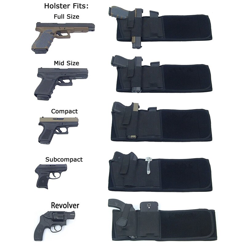 Tactical Pistol Holster Military Portable Hidden Holster Wide Belt Mobile Phone Holster Outdoor Hunting Shooting Defense Holster 