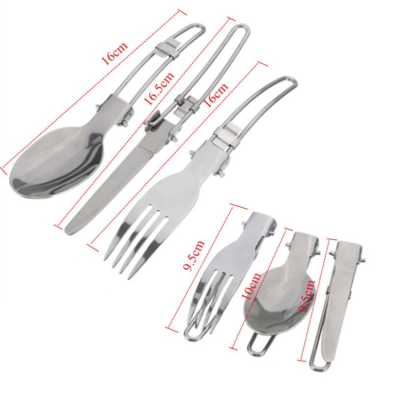 Ultra-light Camping Cookware Utensils Set Outdoor Backpacking Hiking Picnic Cooking Travel Tableware Pot Pan Spoon Fork Knife 