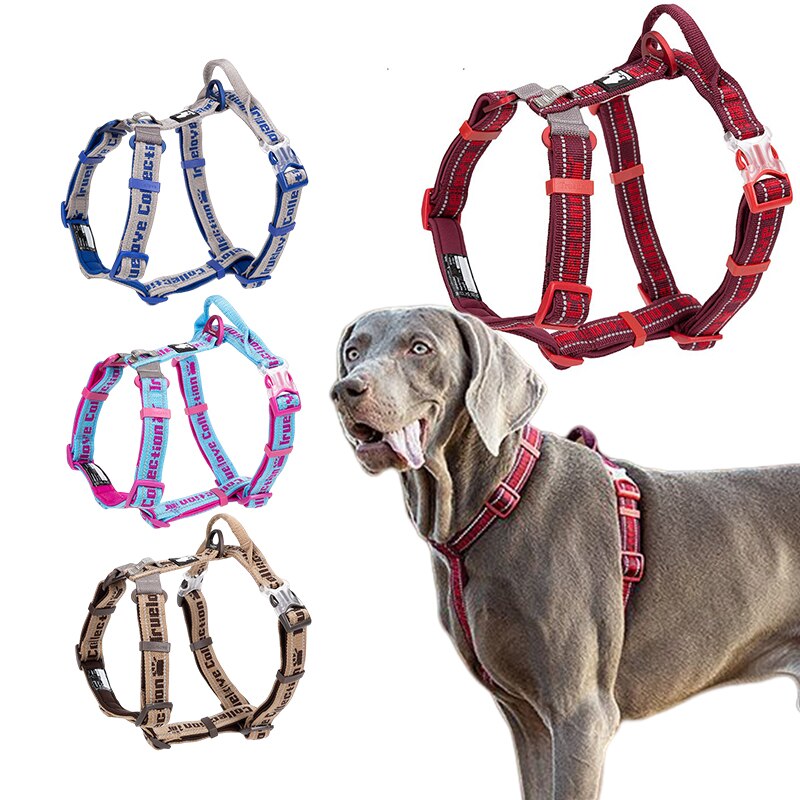 Winhyepet Dog Harness Adjustable Reflective Vest Pet Accessories All Weather Dog Traveling Harness For Small Meduim Large Dogs 