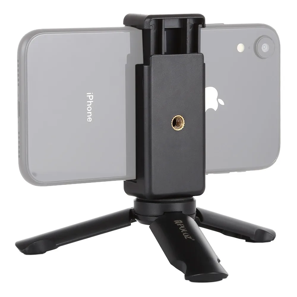 PULUZ Mini Portable Folding Plastic Stand Tripod Tripode&Universal Phone Clamp Bracket Smartphones Holder Clip for xiaomi,huawei