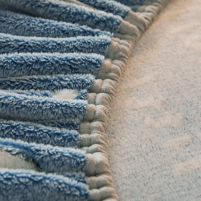 Super Soft Fleece Bed Sheet Warm Winter Fitted Sheet Set Twin Queen Flannel Mattress Protector Cover Bedding Elastic Bedspreads 
