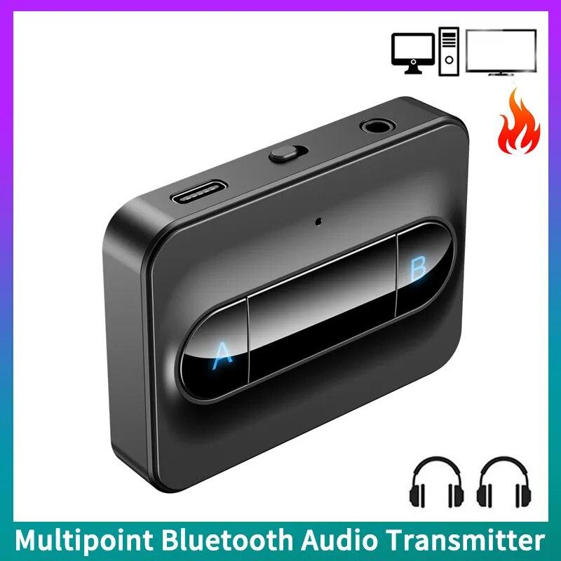 Multipoint Bluetooth 5.0 Audio Transmitter 3.5mm AUX 