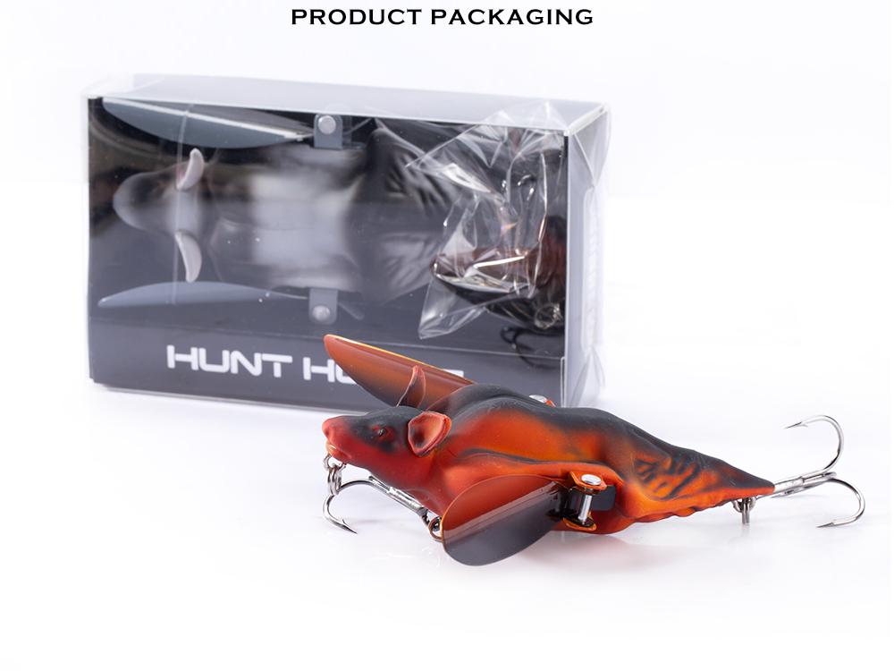 Hunthouse Bionic 3D Bat Artificial Pencil Bait Floating Topwater surface Fishing lure wobbler 95mm 28g Crankbait For Bass Tackle