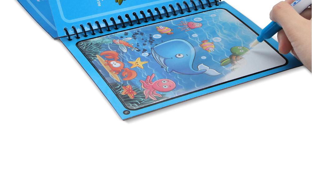 Magic Water Drawing & Coloring Book 