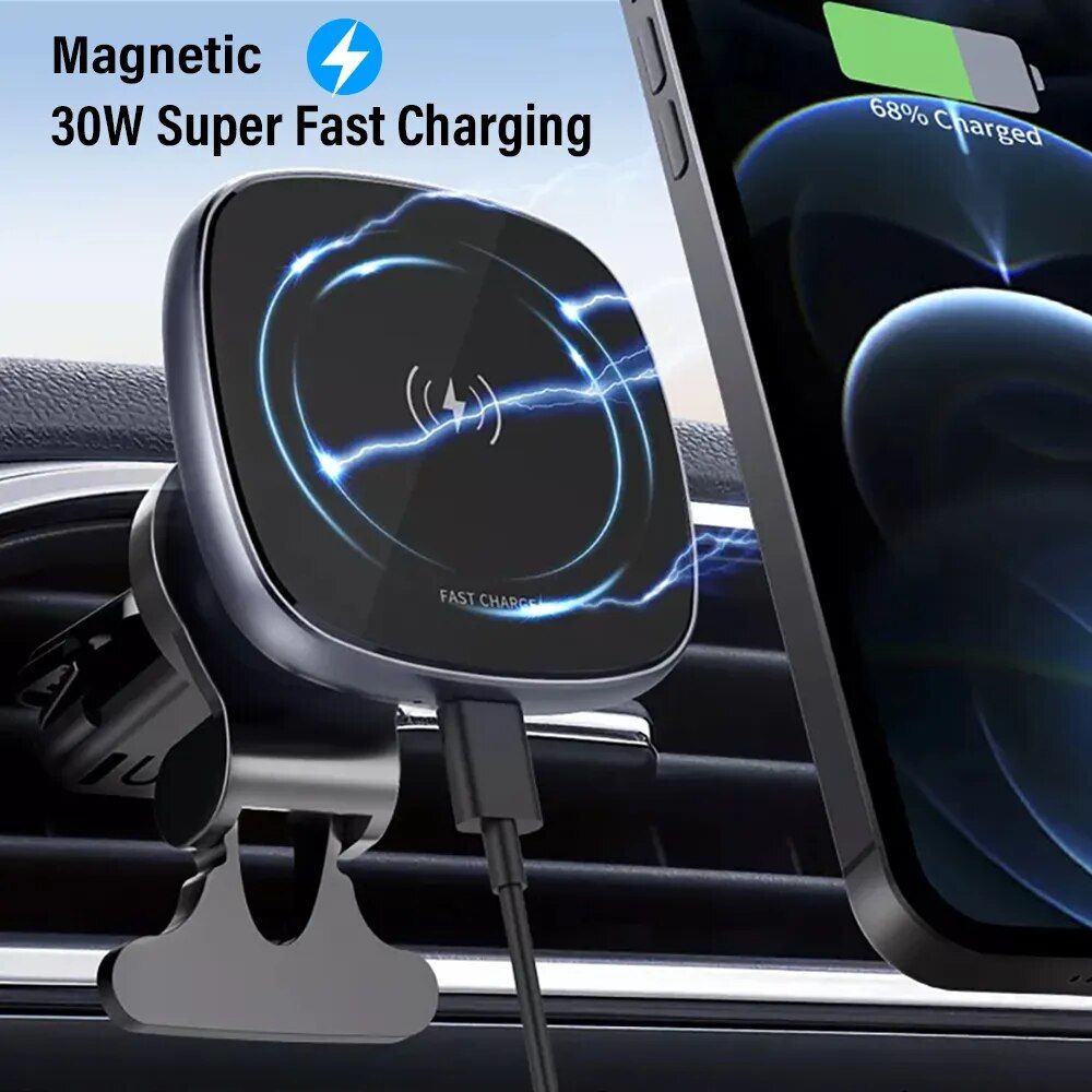 30W Magnetic Car Phone Holder 