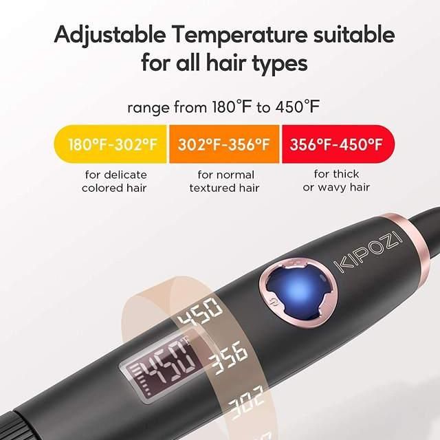 Adjustable Temperature Ceramic Hair Curler 