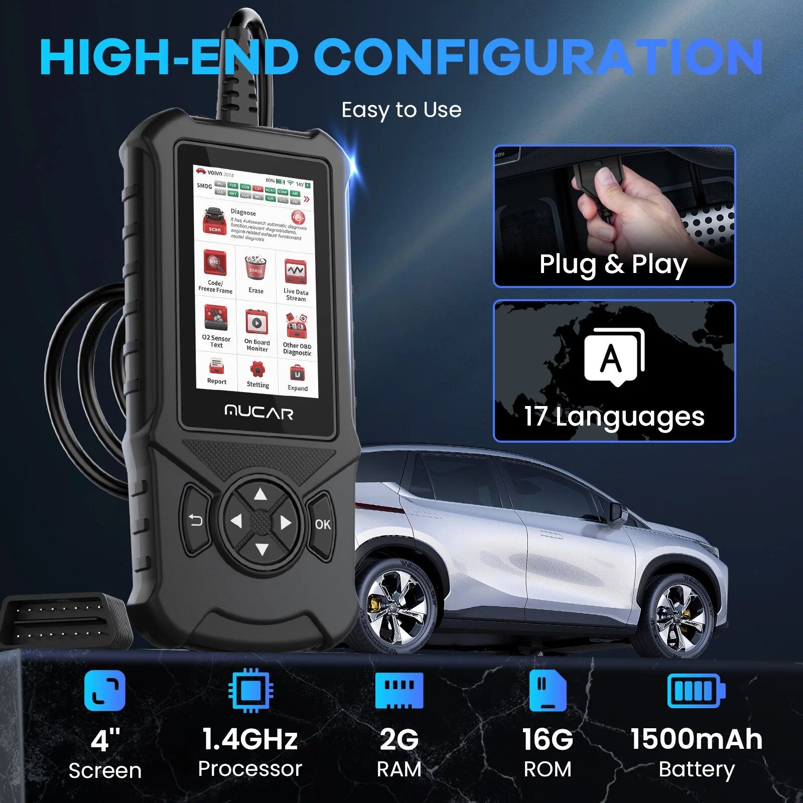 Advanced OBD2 Car Scanner Diagnostic Tool with WiFi 