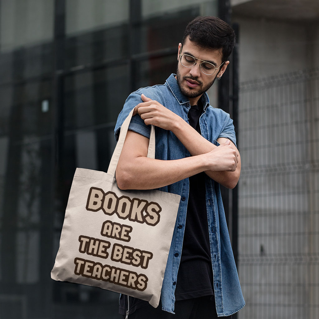 Book Themed Small Tote Bag - Quotes Shopping Bag - Cool Print Tote Bag 