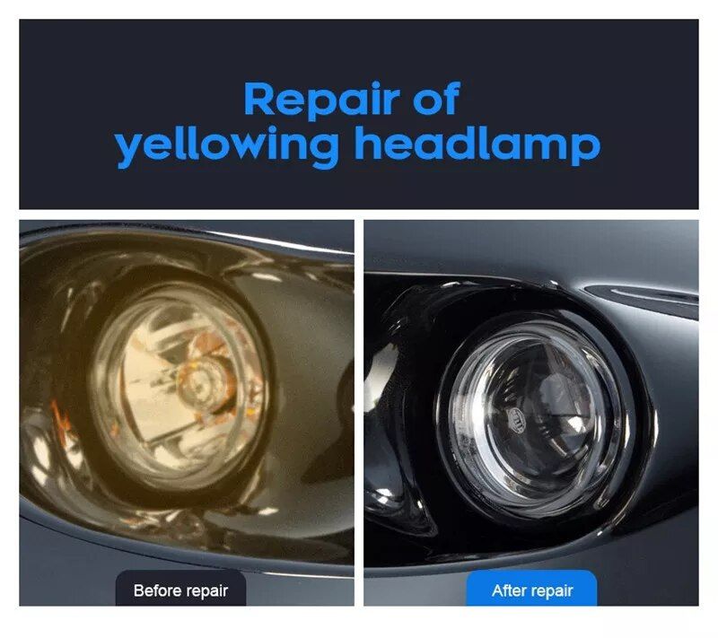 Car Headlight Restoration Kit - 800g Non-Scratch Hydrophobic Polish 