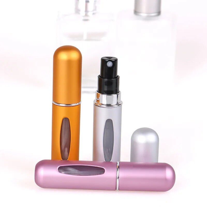 Compact & Stylish Portable Perfume Atomizer - Travel-Friendly Mini Aluminum Spray Bottle 