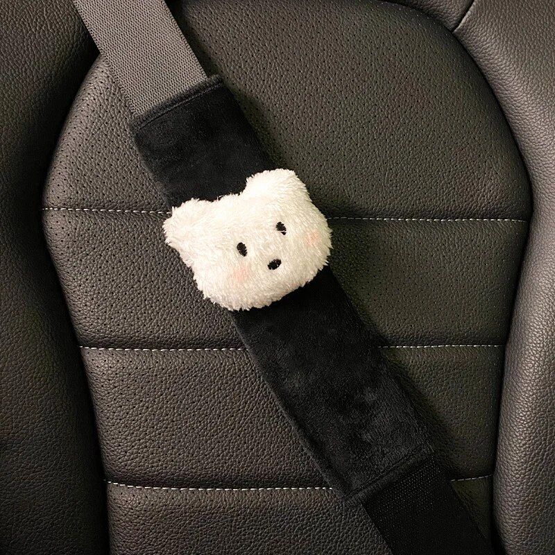 Cute Cartoon Car Seat Belt Cover Figurine: Bear 
