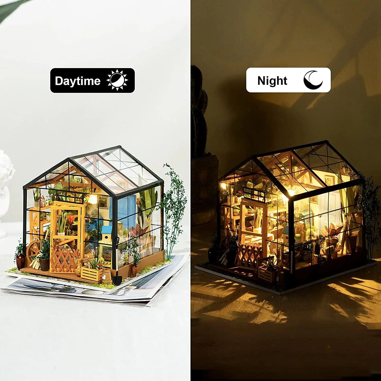 DIY Miniature Greenhouse Dollhouse Kit 