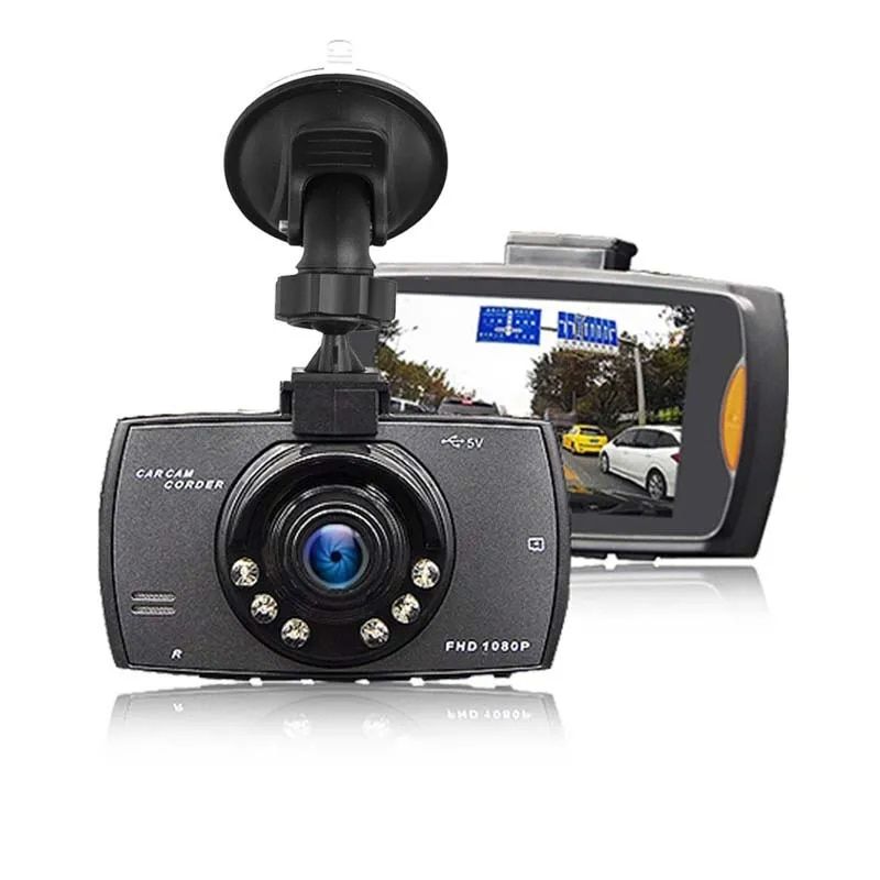 HD Car DVR with Wide-Angle Lens and Built-in Display 