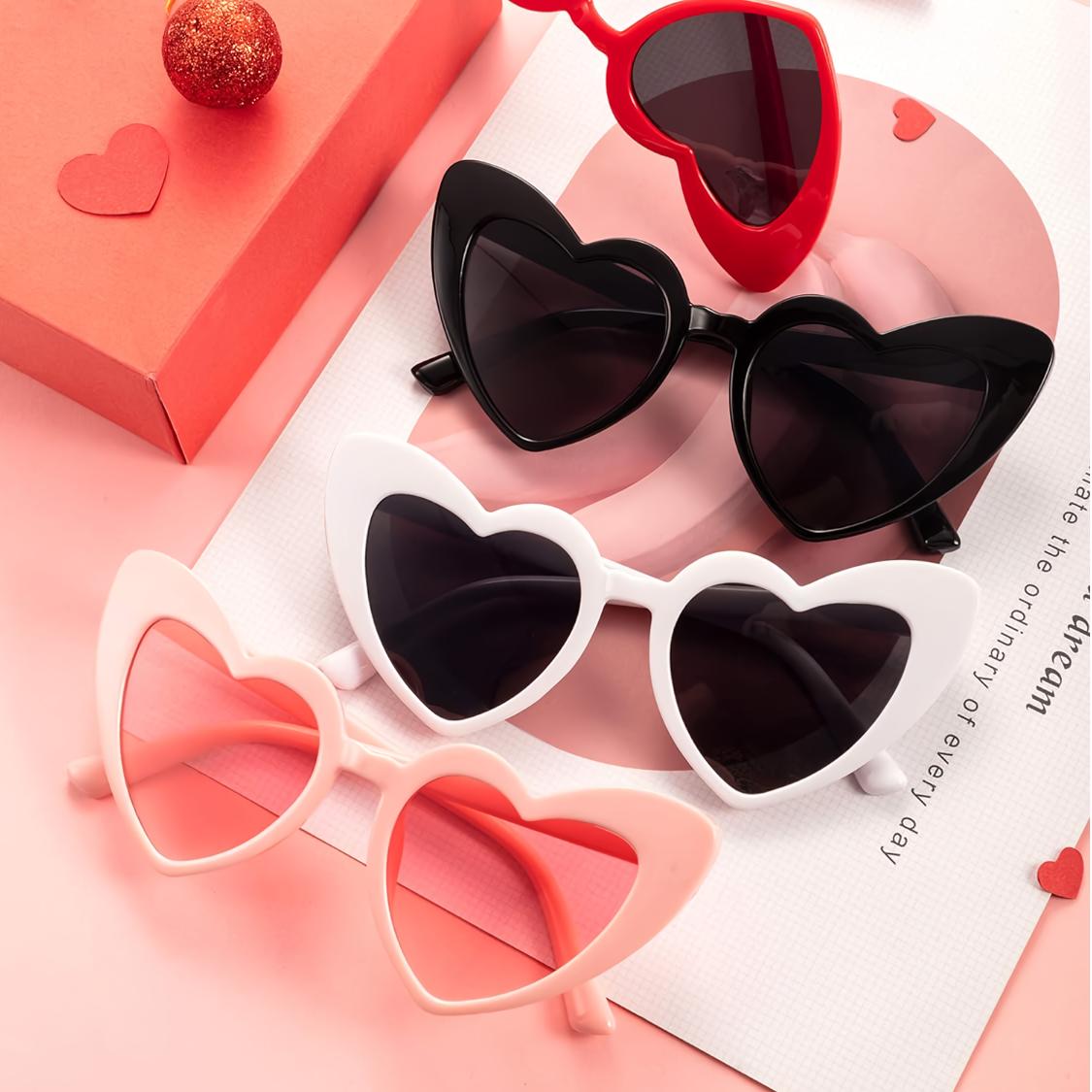 Heart-Shaped Vintage Sunglasses for Women 