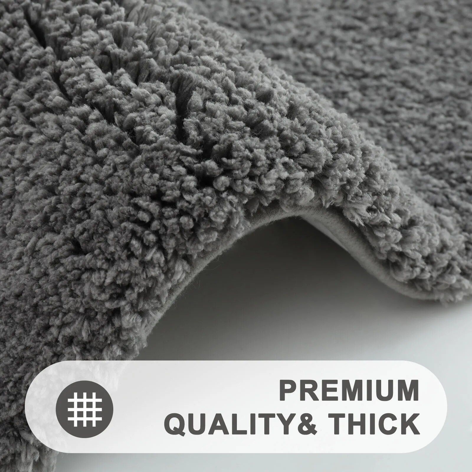 Luxurious Quick-Dry Absorbent Plush Bath Rug - Anti-Slip, Soft, and Durable for Home Decor 
