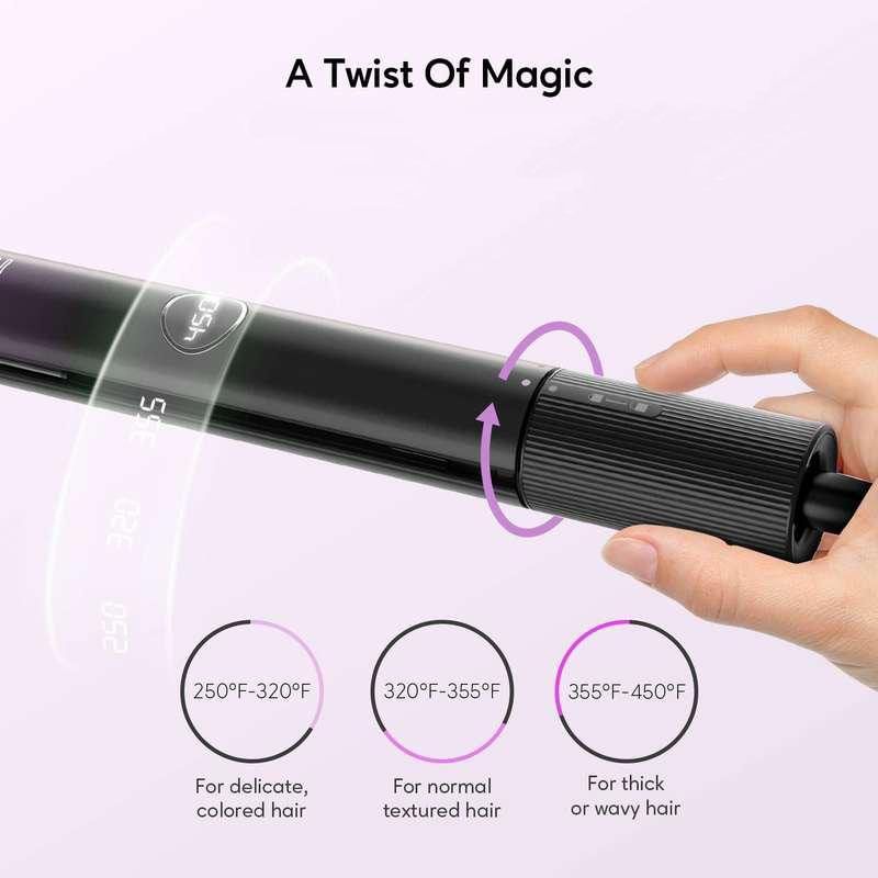 Luxury 2-in-1 Hair Straightener and Curling Iron with Nano Titanium Technology 