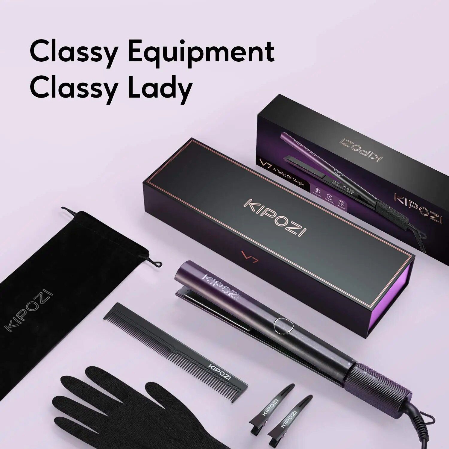 Luxury 2-in-1 Hair Straightener and Curling Iron with Nano Titanium Technology 