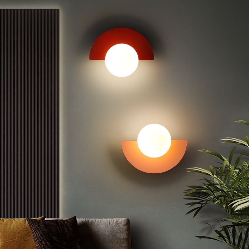 Modern Nordic Glass Ball LED Wall Sconce 