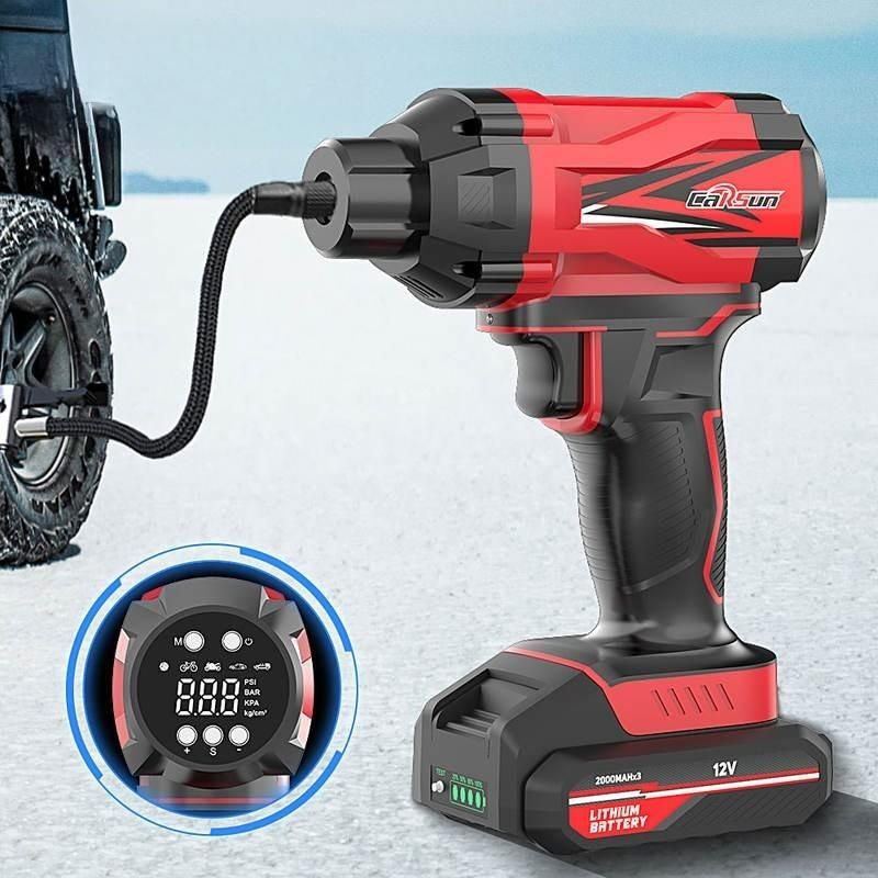 Portable Digital Tire Inflator – Handheld, Wireless, Rechargeable Air Compressor 