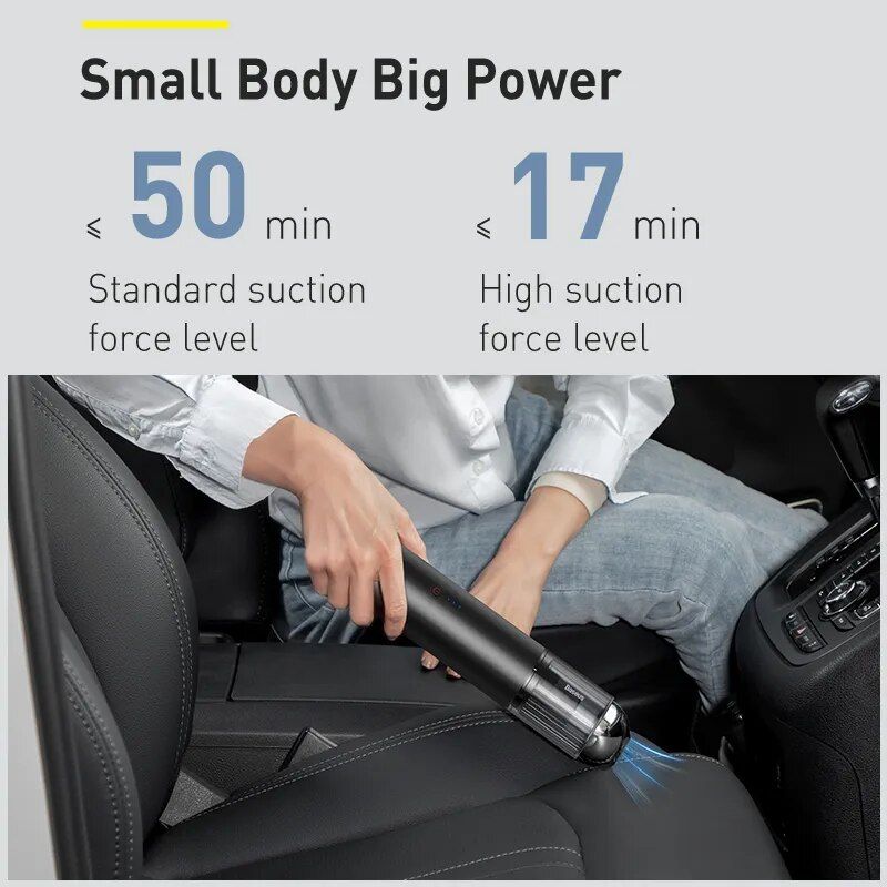 Powerful Wireless Car Vacuum Cleaner with LED Light 