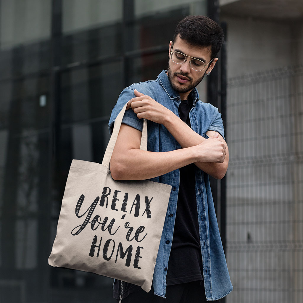 Relax Small Tote Bag - Best Design Shopping Bag - Printed Tote Bag 