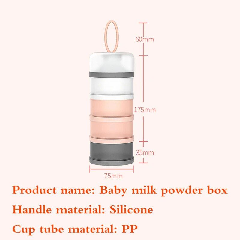 Stackable Baby Milk Powder & Food Storage Dispenser with 4 Compartments 