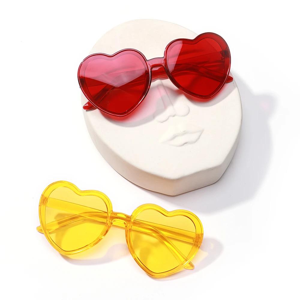 Trendy Heart-Shaped Rimless Sunglasses 