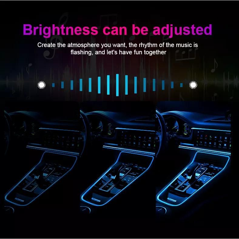 USB RGB LED Strip - Versatile Neon Car Interior Lighting 