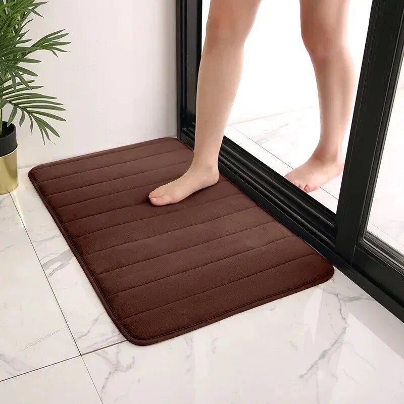 Ultra-Soft Memory Foam Bath Mat: Non-Slip, Super Absorbent Bathroom Rug 